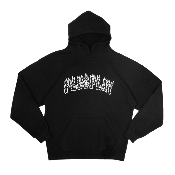 White thrasher shop flame hoodie